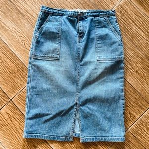 Vintage Midi Denim Skirt